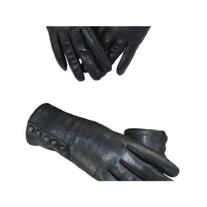 CHINGYUN New Women Genuine Glove Soft Thicken Bow Leather Gloves Winter Autumn Ladies Fashion Brand Black Warm Leather fv02