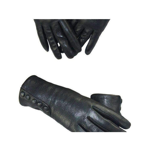 CHINGYUN New Women Genuine Glove Soft Thicken Bow Leather Gloves Winter Autumn Ladies Fashion Brand Black Warm Leather fv02