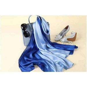 Planet Gates 7 Design Luxury Brand Solid silk Summer  Scarf Gradient Dip dye Women Muslim Hijab Shawl Long Soft Wrap