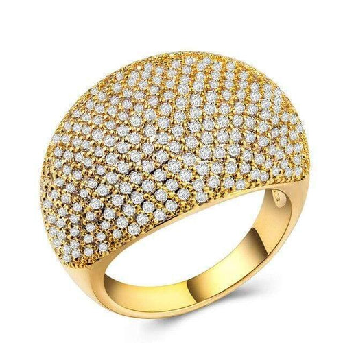 Planet Gates 7 / Gold 925 sterling silver jewelry diamond ring Stainless steel men's Indian jewelry Treasure full of zircon gold ring rose gold B1041