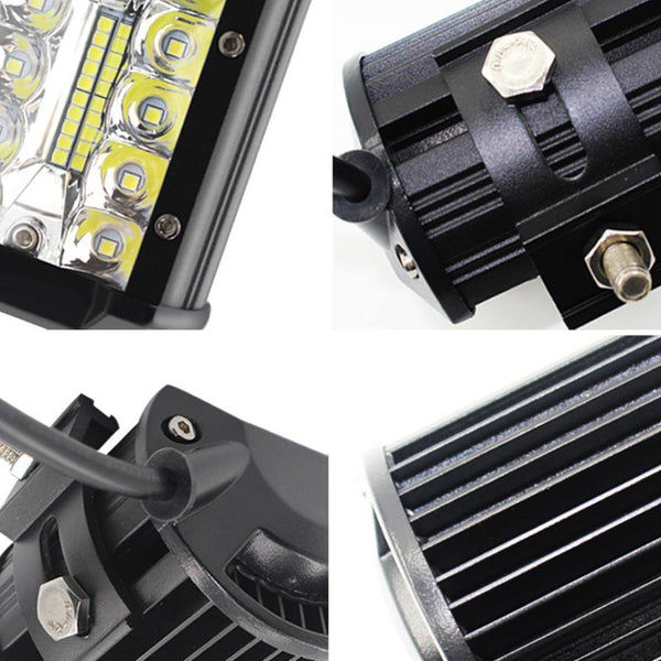 Planet Gates 7 Inch 120W 16000LM 6000K White Three Rows Auto Car Work Light LED Bars Worklight Lamp for Truck Motorcycle SUV/ATV Car Boat