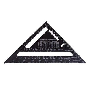 Triangle Ruler 7/12 inch Square Triangle Angle Protractor Measuring Tool Woodworking Gauges Protractors Trammel Aluminum Alloy