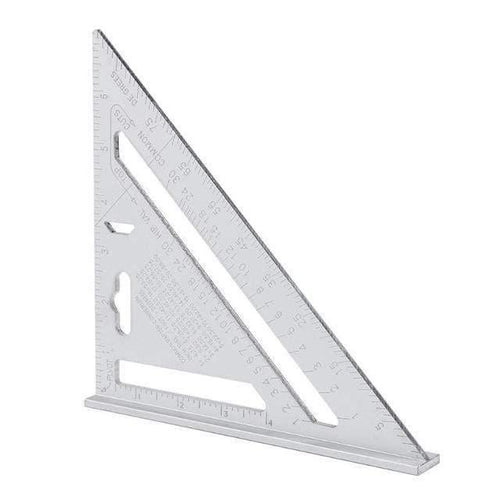 Triangle Ruler 7/12 inch Square Triangle Angle Protractor Measuring Tool Woodworking Gauges Protractors Trammel Aluminum Alloy