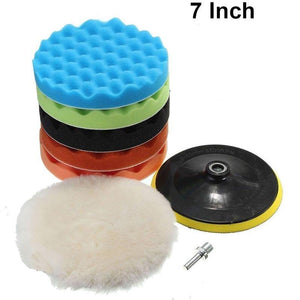 Buffing Pad 4''5''6''7'' inch Car Sponge Polishing Pad Kit M10 M14 Thread Abrasive Polisher Drill Adapter Waxing Tools Accessory