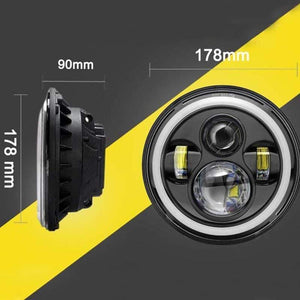 Planet Gates 7 inch Led Headlight universal motorcycle Headlamp led moto front light bulbs headlight for car ATV SUV scooter motorbike lights