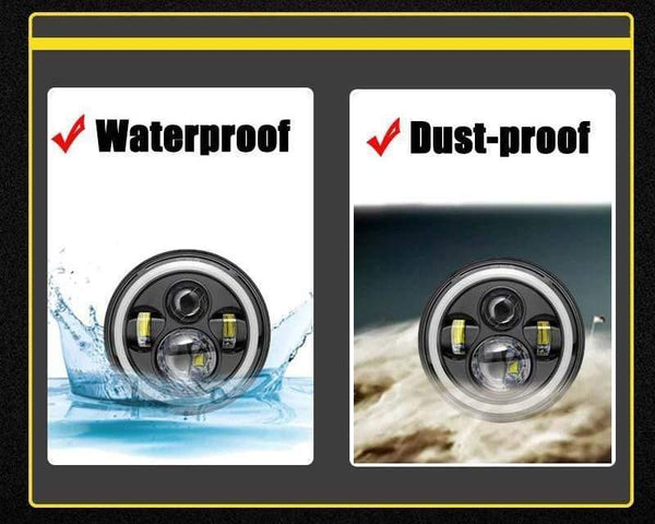 Planet Gates 7 inch Led Headlight universal motorcycle Headlamp led moto front light bulbs headlight for car ATV SUV scooter motorbike lights