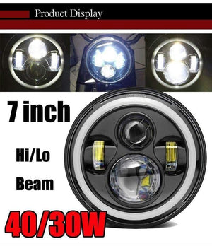 Planet Gates 7 inch Led Headlight universal motorcycle Headlamp led moto front light bulbs headlight for car ATV SUV scooter motorbike lights