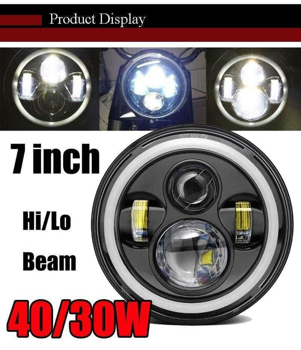 Planet Gates 7 inch Led Headlight universal motorcycle Headlamp led moto front light bulbs headlight for car ATV SUV scooter motorbike lights