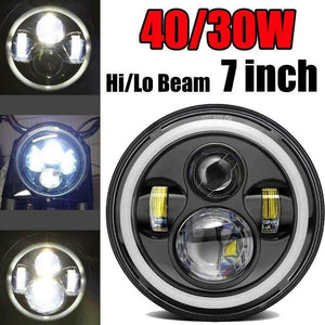 Planet Gates 7 inch Led Headlight universal motorcycle Headlamp led moto front light bulbs headlight for car ATV SUV scooter motorbike lights