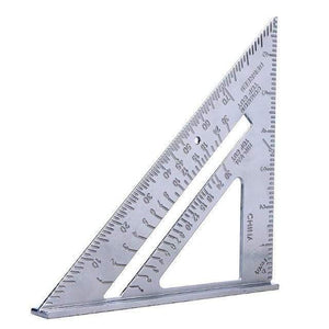 Triangle Ruler 7/12 inch Square Triangle Angle Protractor Measuring Tool Woodworking Gauges Protractors Trammel Aluminum Alloy