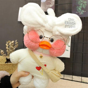Planet Gates 7 Kawaii Cartoon LaLafanfan 30cm Cafe Duck Plush Toy Stuffed Soft Kawaii Duck Doll Animal Pillow Birthday Gift for Kids Children