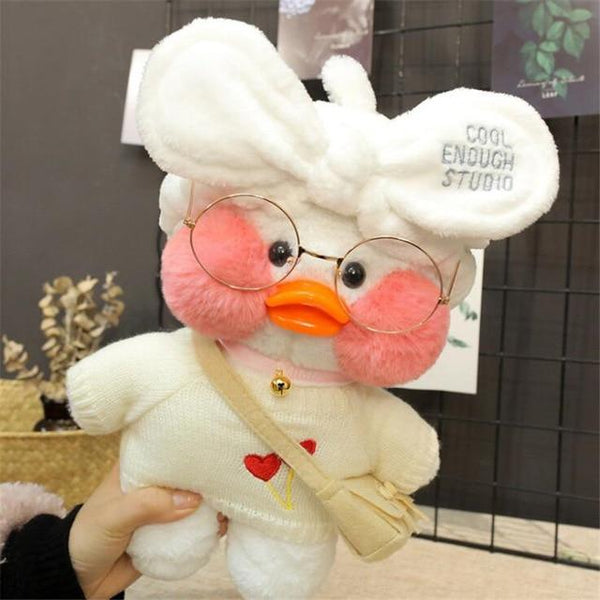 Planet Gates 7 Kawaii Cartoon LaLafanfan 30cm Cafe Duck Plush Toy Stuffed Soft Kawaii Duck Doll Animal Pillow Birthday Gift for Kids Children