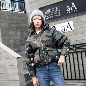 Planet Gates 7 / L Winter Jacket Women Hooded Warm Jackets Coat Female Bat Sleeve Thick Outwear Winter Coat Women Ladies Parkas Pink Color