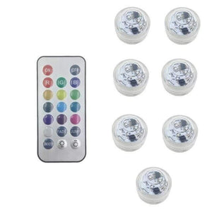 Waterproof Submersible LED Light RGB Underwater Bath Light For Wedding Tea Light Vase Bowl Party Xmas Holiday Decoration