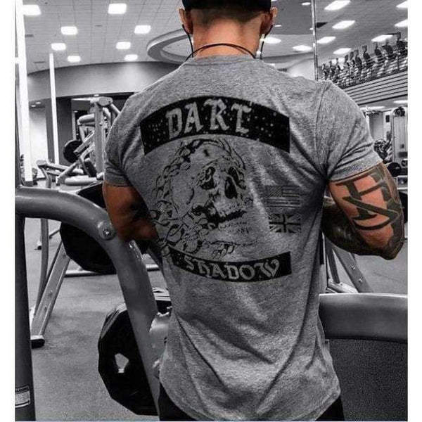 Planet Gates 7 / M Fashion Fitness T-Shirt Crossfit Bodybuilding Muscle male Short sleeve Slim Cotton Tee tops