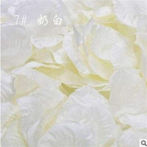 Planet Gates 7 Milk white Wedding Decor 1000 pcs/lot Atificial Flowers Wholesale Polyester Wedding Rose Petals Wedding Birthday Accessories