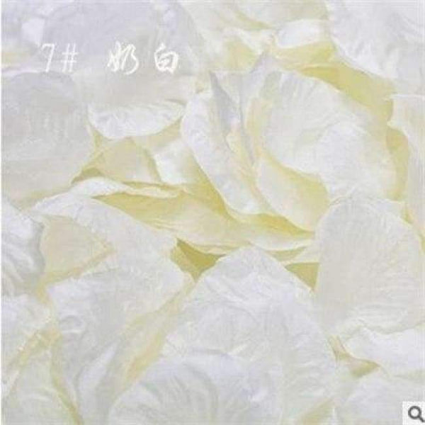 Planet Gates 7 Milk white Wedding Decor 1000 pcs/lot Atificial Flowers Wholesale Polyester Wedding Rose Petals Wedding Birthday Accessories