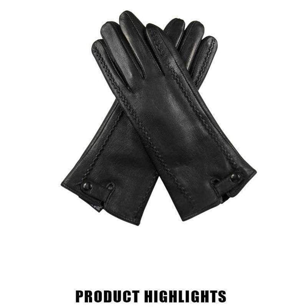 Planet Gates 7 New Women's Gloves Genuine Leather Winter Warm Fluff Woman Soft Female Rabbit Fur Lining Riveted Clasp High-quality Mittens