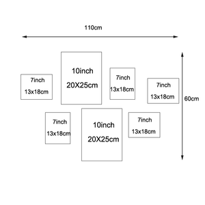 Planet Gates 7 Pcs Classic Photo Frame For Wall Hanging Picture Frame Photo 7 10 Inch Wall Art Wedding Couple Recommendation Pictures Frames