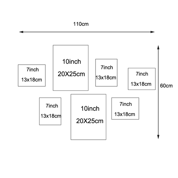 Planet Gates 7 Pcs Classic Photo Frame For Wall Hanging Picture Frame Photo 7 10 Inch Wall Art Wedding Couple Recommendation Pictures Frames