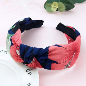 Printed Scrunchies Turban Top Knotted Elastic Hairband Hair Accessories For Girls No Slip Stay Head Band Hair Band For Women