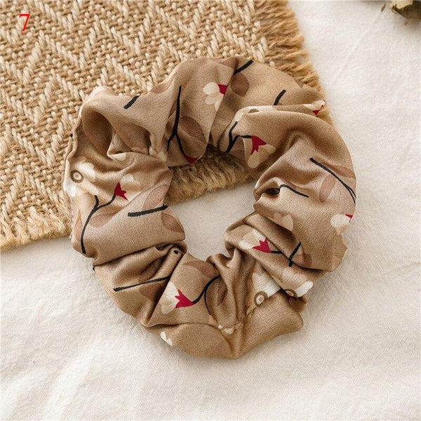 Scrunchies Stretch Headband Fruit Print Strawberry Hair Rope Women Elastic Hair Bands Girls Hair Ties Women Hair Accessories