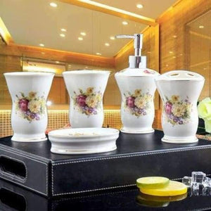 Planet Gates 7 Set ceramics Bathroom Accessories Set Soap Dispenser/Toothbrush Holder/Tumbler/Soap Dish Bathroom Products gift