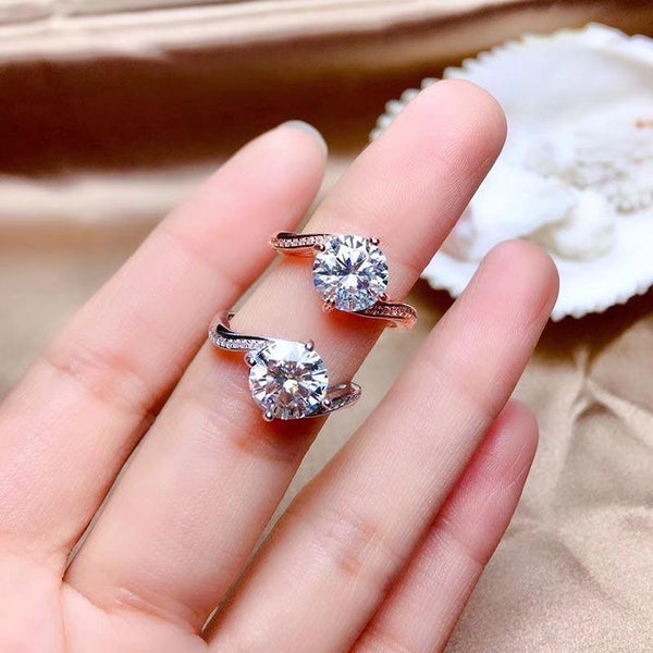 Planet Gates 7 Styles 2 Carats Moissanite Gemstone Fashion Diamond Ring VVS1 925 Sterling Silver Fine Wedding Jewelry for Women