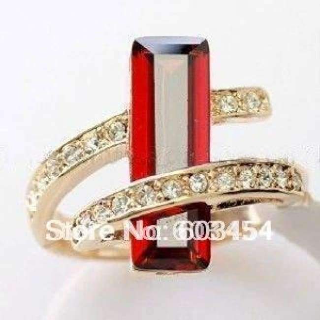 Planet Gates 7 / White Unique Vogue Style Crystal Jewelry ring 11 Colors Free Optional size 6,7,8,9 / S 1pcs
