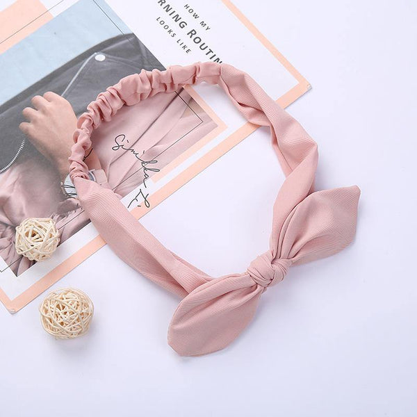 Women Rabbit Ear Print Headbands Retro Hair Accessories Knotted Turban Bandage Bandanas Hairband Headwrap Hair Bands