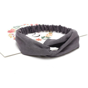 Women Summer Autumn Suede Headband Vintage Cross Knot Elastic Hair Bands Soft Solid Girls Hairband Hair Accessories