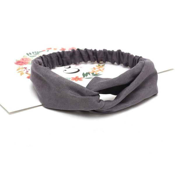 Women Summer Autumn Suede Headband Vintage Cross Knot Elastic Hair Bands Soft Solid Girls Hairband Hair Accessories