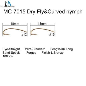 Planet Gates 7015 Fly Hook / 10 100pcs 4#-22# Fish-Friendly Barbed Fly Fishing Hooks Dry&Wet&Nymph&Shrimp Caddis Pupa Streamer Fly Hooks
