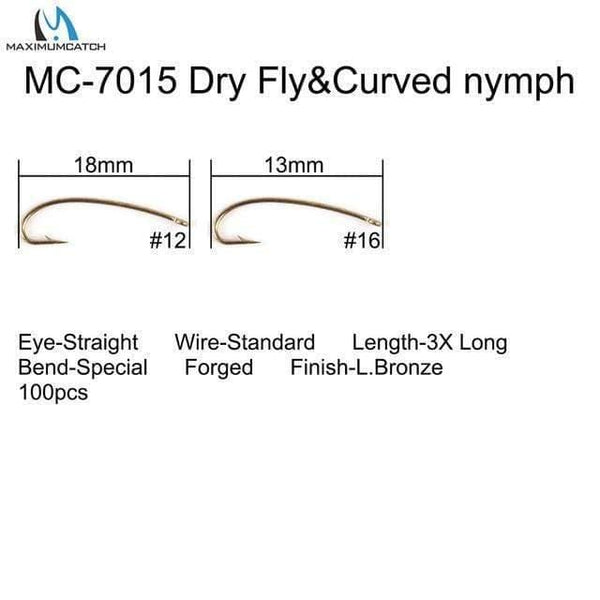 Planet Gates 7015 Fly Hook / 10 100pcs 4#-22# Fish-Friendly Barbed Fly Fishing Hooks Dry&Wet&Nymph&Shrimp Caddis Pupa Streamer Fly Hooks