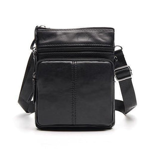 Planet Gates 701A4black / China / 16cm Bag Men's Shoulder Genuine Leather bags Flap Small male man Crossbody bags for men natural Leather bag M701