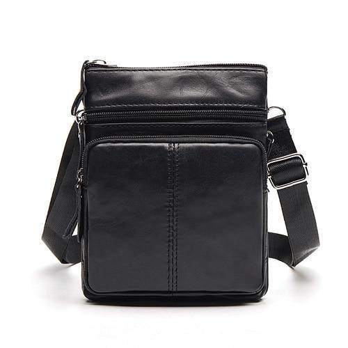 Planet Gates 701A4black / China / 16cm Bag Men's Shoulder Genuine Leather bags Flap Small male man Crossbody bags for men natural Leather bag M701