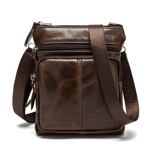 Planet Gates 701F4coffee / China / 16cm Bag Men's Shoulder Genuine Leather bags Flap Small male man Crossbody bags for men natural Leather bag M701