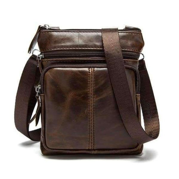 Planet Gates 701F4coffee / China / 16cm WESTAL Messenger Bag Men Shoulder bag Genuine Leather Small male man Crossbody bags for Messenger men Leather bags Handbags M701