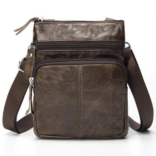 Planet Gates 701R4 light coffee / China / 16cm Bag Men's Shoulder Genuine Leather bags Flap Small male man Crossbody bags for men natural Leather bag M701