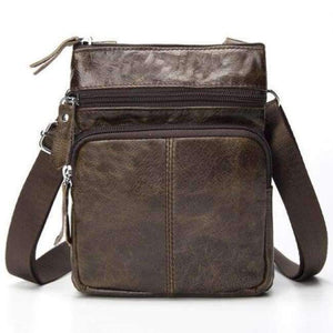 Planet Gates 701R4 light coffee / China / 16cm WESTAL Messenger Bag Men Shoulder bag Genuine Leather Small male man Crossbody bags for Messenger men Leather bags Handbags M701