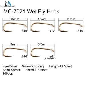 Planet Gates 7021 Wet Fly Hook / 10 100pcs 4#-22# Fish-Friendly Barbed Fly Fishing Hooks Dry&Wet&Nymph&Shrimp Caddis Pupa Streamer Fly Hooks