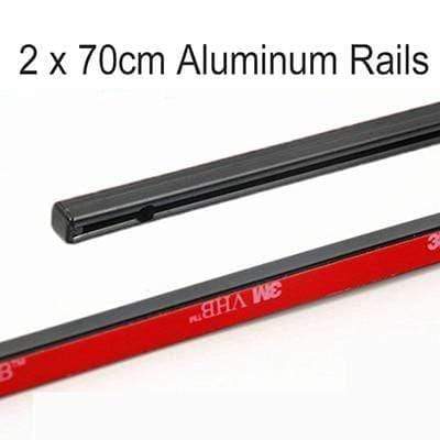 Planet Gates 70cm Aluminum 50cm 70cm Aluminum Plastic rails for Car Window Curtians  (No curtains)