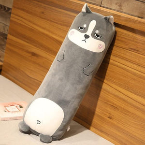 Planet Gates 70cm / husky Cartoon Animal Dinosaur Pig Bunny Teddy Bear Husky Duck Plush Toys Stuffed Soft Long Sleep Pillow Doll Cushion Kids Girls Gift