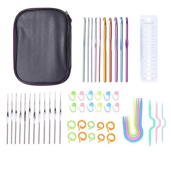 Planet Gates 70Pcs 22pcs Premium Crochet Hooks Set Yarn Crochet Needles Stitches Weave Knitted Craft Kit DIY Needle Arts Scissors Stitch