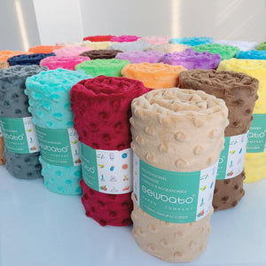 Planet Gates 70x100cm Minky Fabric For Sewing 30 Colors Super Soft Minky Dot Plush Fabric Eco-Friendly Polyester Handwork Fabric