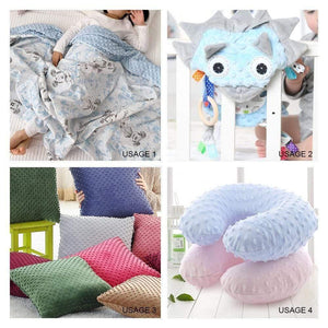 Planet Gates 70x100cm Minky Fabric For Sewing 30 Colors Super Soft Minky Dot Plush Fabric Eco-Friendly Polyester Handwork Fabric