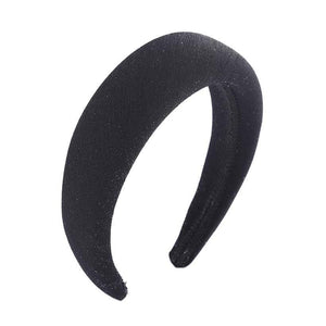 Fashion Western Style Solid Colors Thicken Padded Headband Bezel Turban Women Hairbands Girls Accessories Headwear
