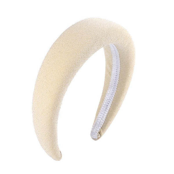 Fashion Western Style Solid Colors Thicken Padded Headband Bezel Turban Women Hairbands Girls Accessories Headwear