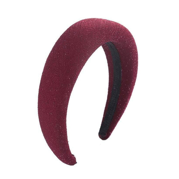 Fashion Western Style Solid Colors Thicken Padded Headband Bezel Turban Women Hairbands Girls Accessories Headwear