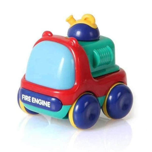 Planet Gates 719 FIRE ENGINE Baby Inertia Vehicles Push and Go Toddlers Mini Friction Plastic Powered Car Toys Gift for Children Kids Boys and Girls
